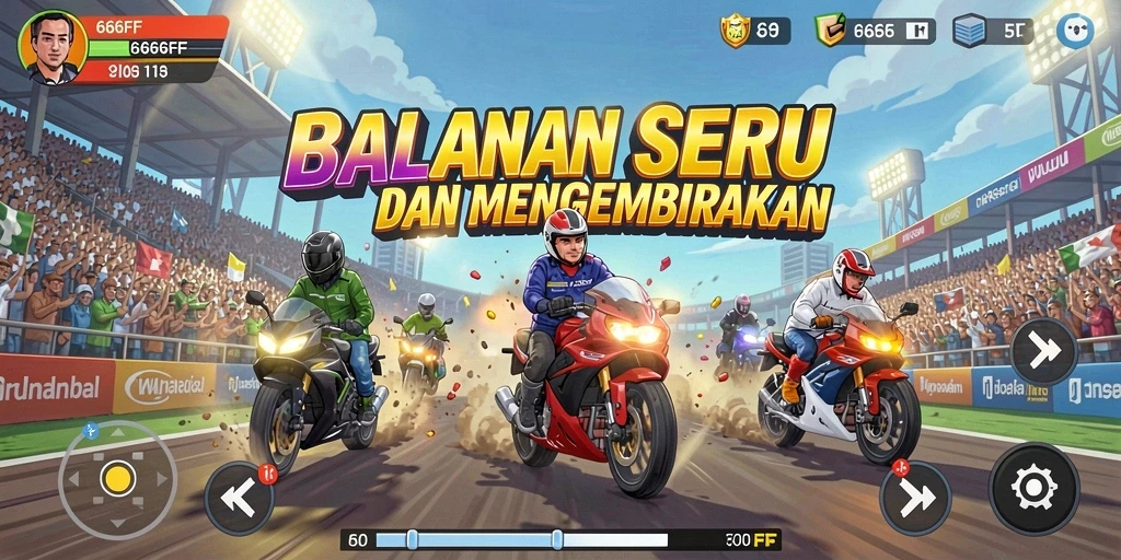 Tangkapan layar menampilkan balapan mendebarkan di jalanan kota.
