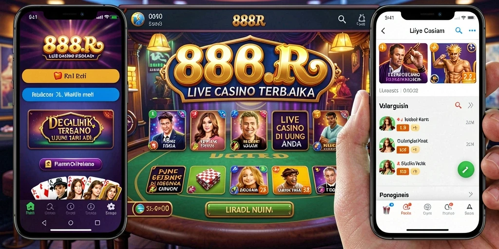 Gameplay Live Casino yang mendebarkan di 888R dengan dealer profesional.