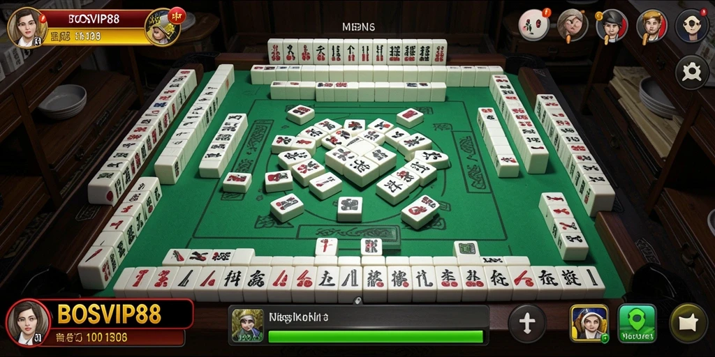 Tampilan screenshot yang menampilkan gameplay Mahjong yang mendebarkan.