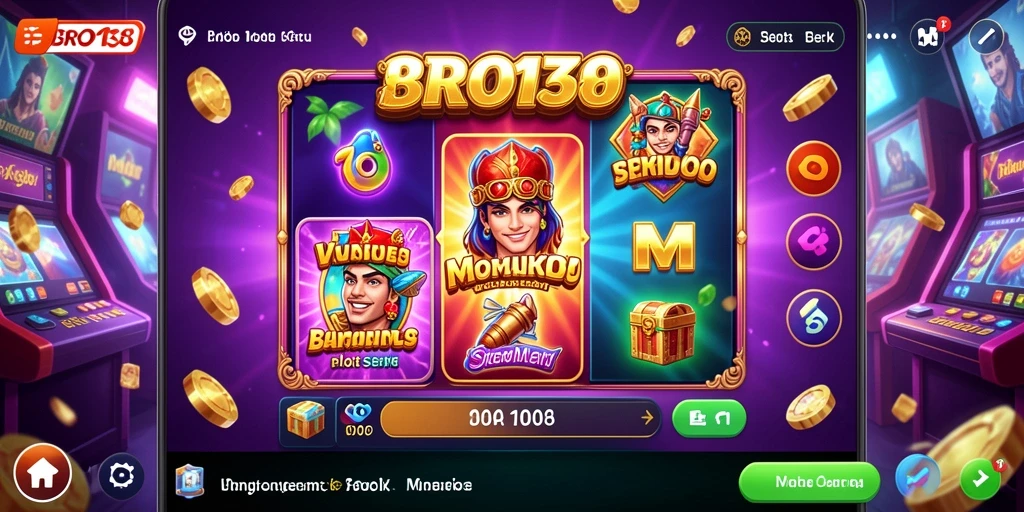 Screenshot gameplay BRO138 menampilkan antarmuka slot yang menarik dan penuh warna.