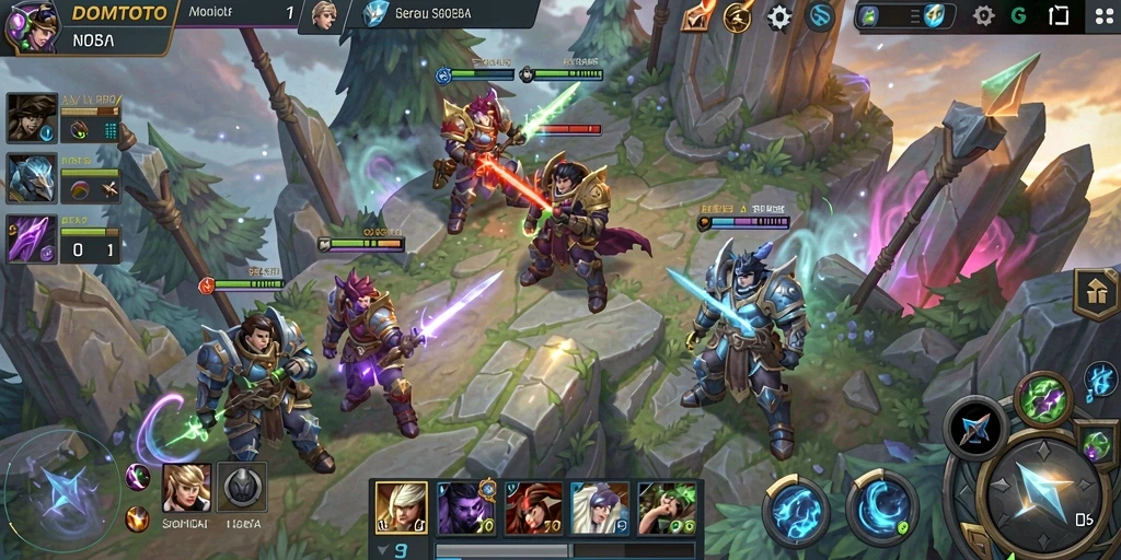 Gameplay seru dan strategi tim yang mendebarkan.
