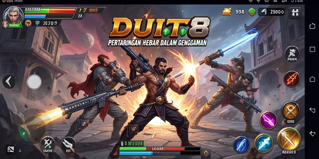 Tampilan seru gameplay bertarung di DUIT8 dengan grafis memukau.