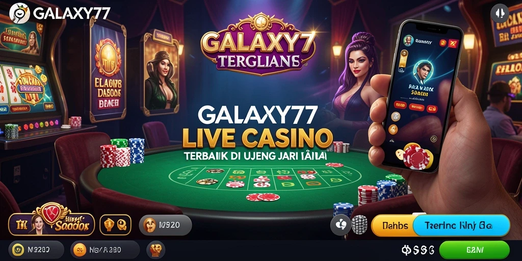 Tampilan utamanya menunjukkan dealer live dan meja permainan yang menakjubkan.