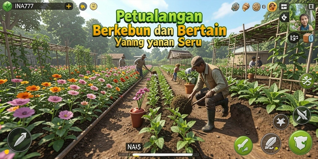 Gameplay menarik di INA777 dengan kebun dan hewan ternak.