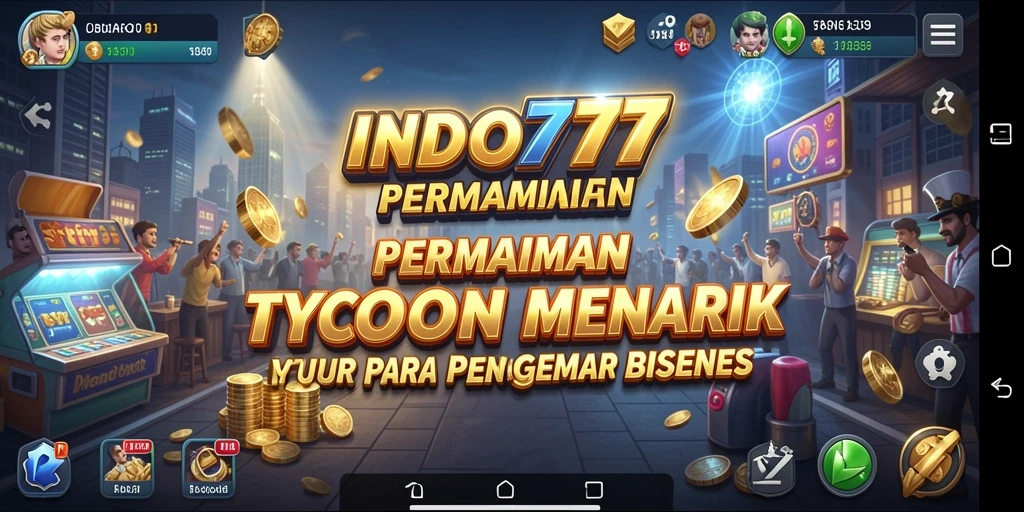 Tampilan gameplay menarik dari INDO777 yang menampilkan suasana bisnis Tycoon.