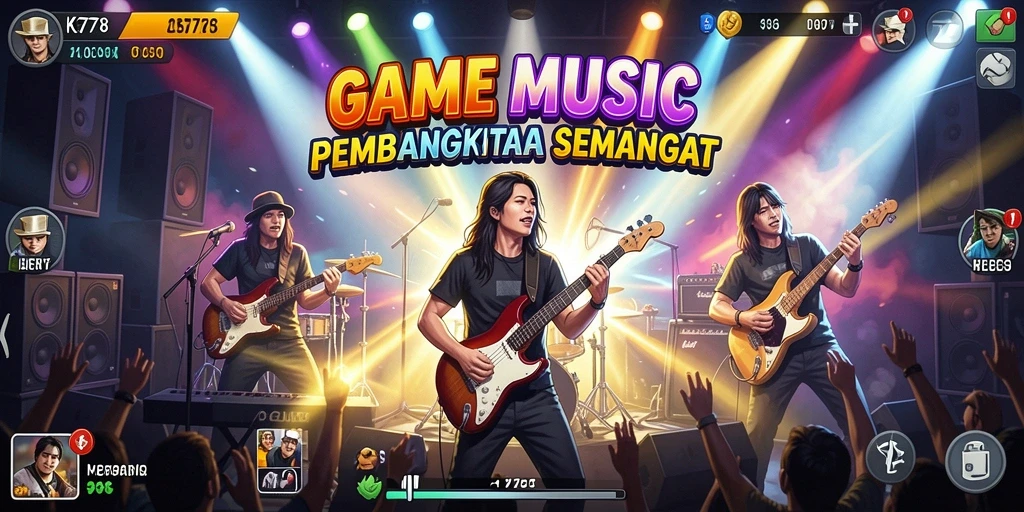 Screenshot gameplay KG778 menunjukkan interaksi unik dengan musik.