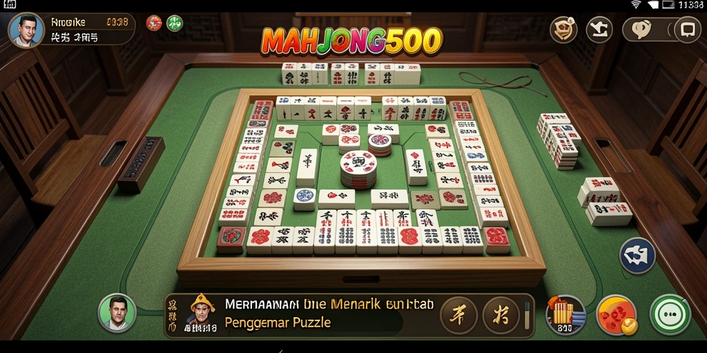 Gameplay santai MAHJONG500 dengan tampilan yang menarik.