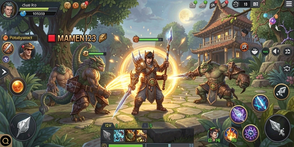 Tangkapan layar dari gameplay MAMEN123 yang seru dan menantang.