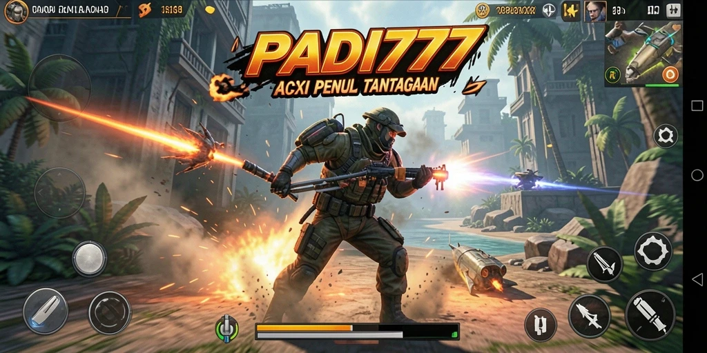 Tampilan gameplay seru PADI777 saat menghadapi musuh.