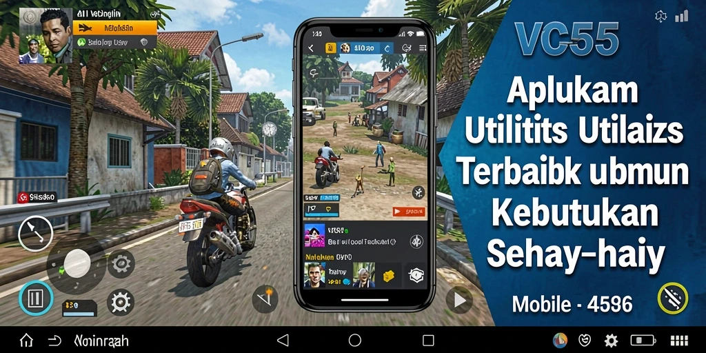Tampilan utama VC55 dengan akses alat utilitas yang mudah.