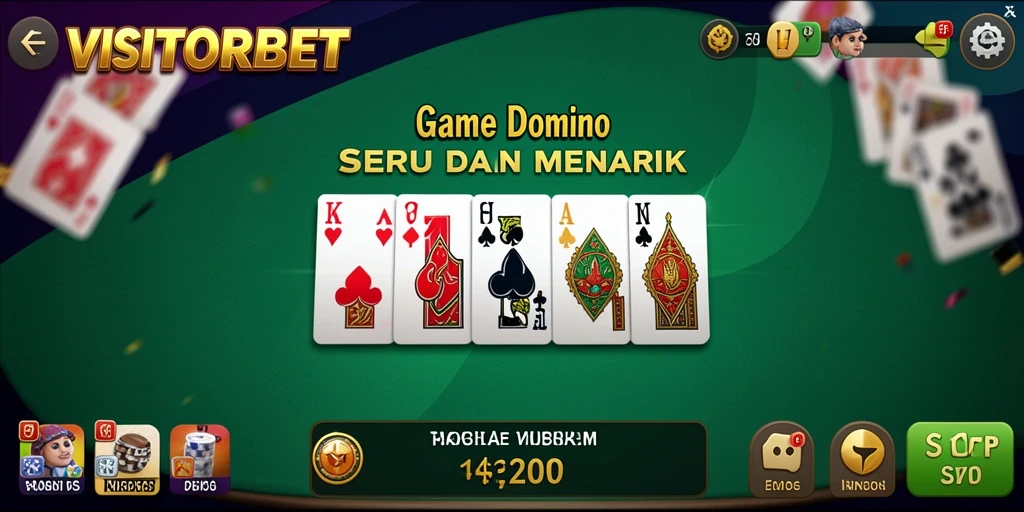 Screenshot gameplay VISITORBET yang memperlihatkan keseruan bermain Domino.